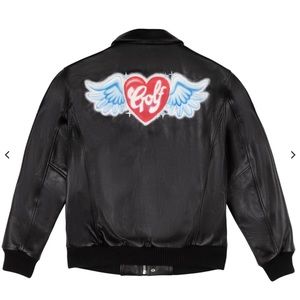 AIRBRUSH HEART BOMBER JACKET by GOLF WANG